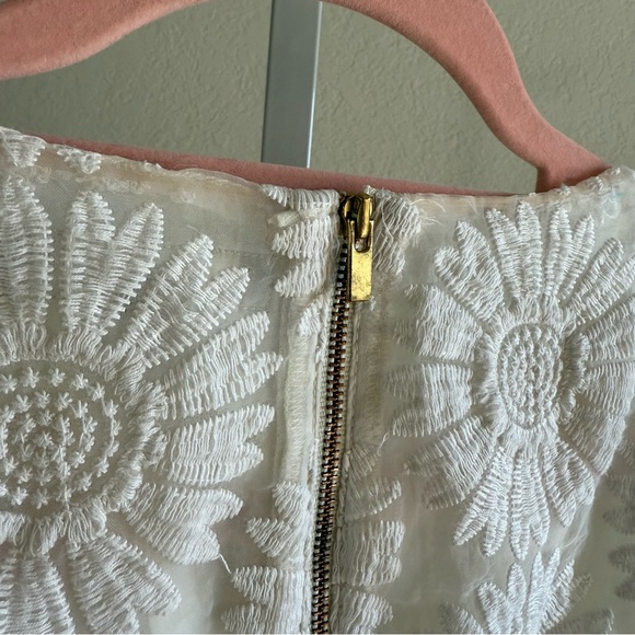 Banana Republic Ivory Lace Dress Size 10 Tall Bridal Shower Graduation Classy - Picture 5 of 13